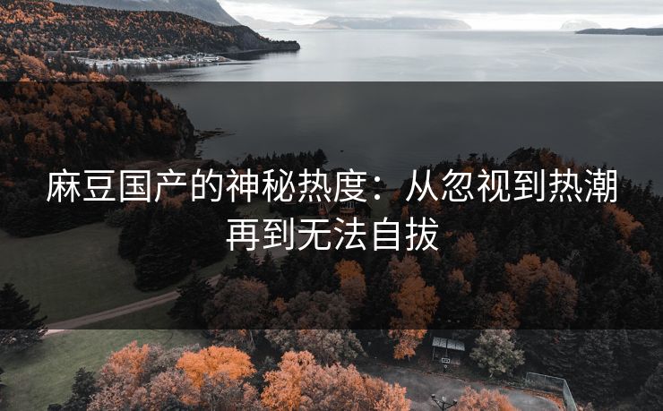 麻豆国产的神秘热度:从忽视到热潮再到无法自拔 第1张 麻豆国产的神秘热度:从忽视到热潮再到无法自拔 第1张